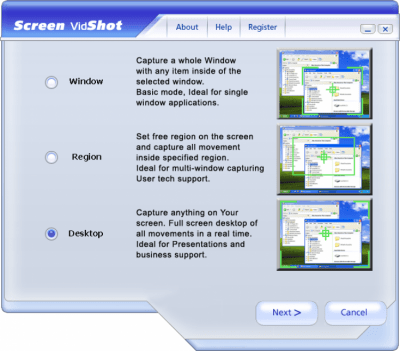 Screenshot of the application Screen VidShot - #2