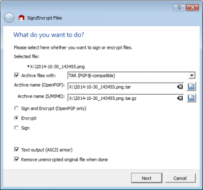 Screenshot of the application Gpg4win - #3