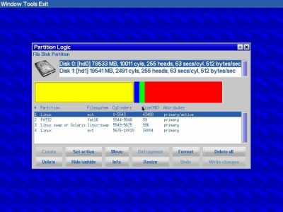 Screenshot of the application Partition Logic - #1