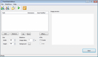Screenshot of the application Flash SlideVidShow - #1