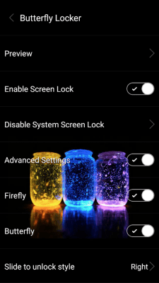 Screenshot of the application Butterfly locksreen - #15