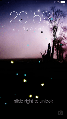Screenshot of the application Butterfly locksreen - #19
