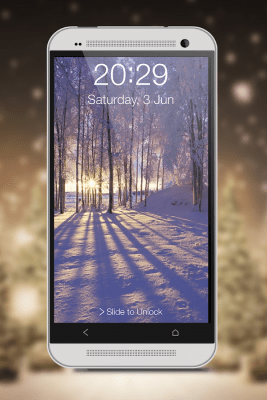 Screenshot of the application Snowfall Screen Lock - #1