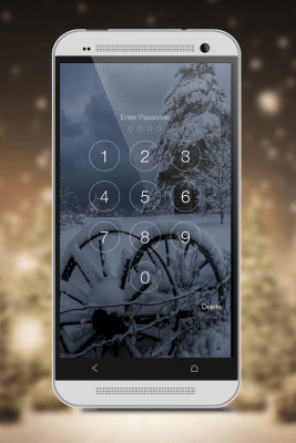 Screenshot of the application Snowfall Screen Lock - #2