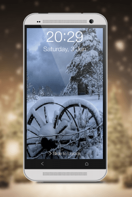 Screenshot of the application Snowfall Screen Lock - #3