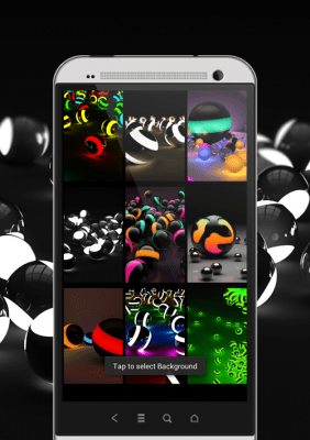 Screenshot of the application 3D Light Balls Screen Lock - #4