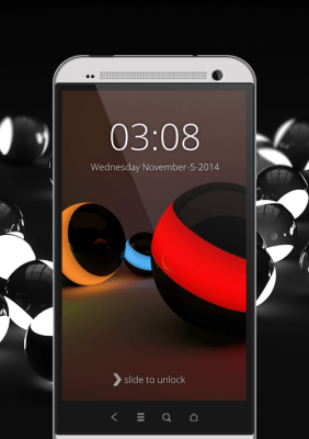Screenshot of the application 3D Light Balls Screen Lock - #5