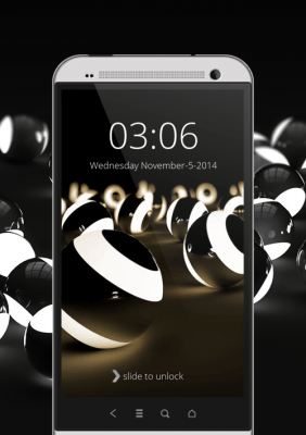 Screenshot of the application 3D Light Balls Screen Lock - #6