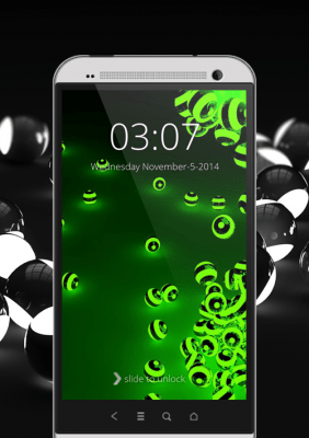 Screenshot of the application 3D Light Balls Screen Lock - #13