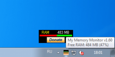 Screenshot of the application My Memory Monitor - #1