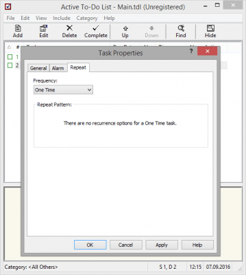 Screenshot of the application Active To-Do List - #4