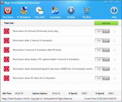 Screenshot of the application Magic Timed Shutdown - #1