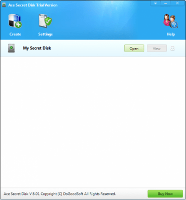 Screenshot of the application Ace Secret Disk - #1