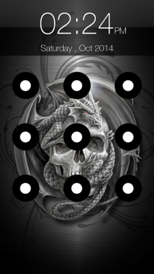 Screenshot of the application Skull Pattern Screen Lock - #7
