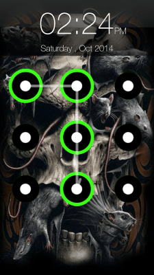 Screenshot of the application Skull Pattern Screen Lock - #8