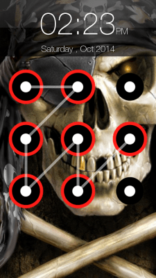 Screenshot of the application Skull Pattern Screen Lock - #9