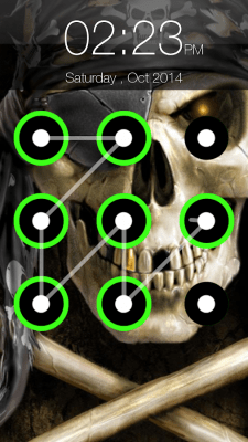 Screenshot of the application Skull Pattern Screen Lock - #11