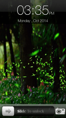 Screenshot of the application Fireflies Screen Lock - #1