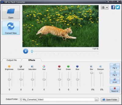 Screenshot of the application GIF to Flash Converter - #2
