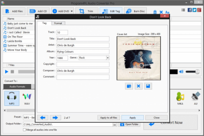 Screenshot of the application Audio Converter Pro - #4