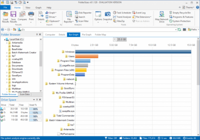 Screenshot of the application FolderSizes - #5