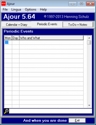 Screenshot of the application Ajour - #1