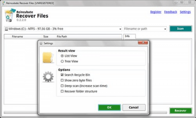 Screenshot of the application Reincubate Recover Files - #2