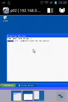 Screenshot of the application In-Hand VNC Demo - #3