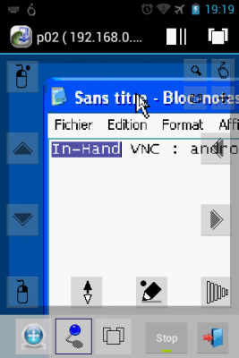 Screenshot of the application In-Hand VNC Demo - #4