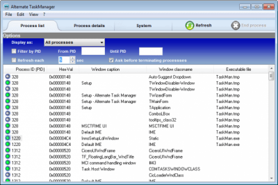 Screenshot of the application Alternate Task Manager - #3