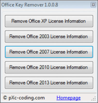 Screenshot of the application Office Key Remover - #1