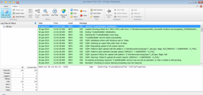 Screenshot of the application Log Viewer Plus - #1