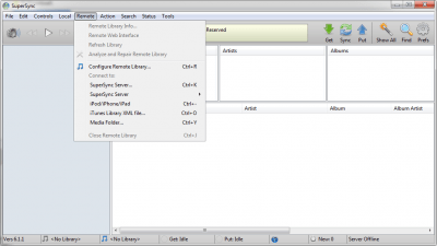 Screenshot of the application SuperSync - #4