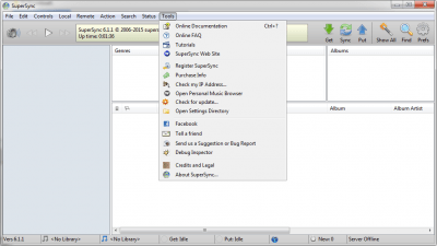 Screenshot of the application SuperSync - #6
