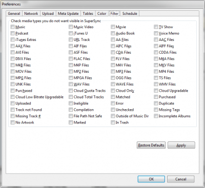 Screenshot of the application SuperSync - #7