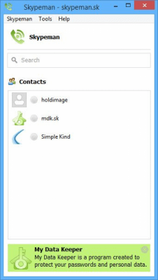 Screenshot of the application Skypeman - #1