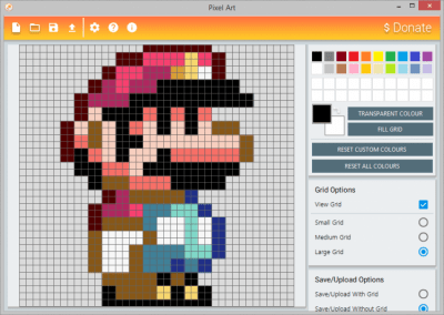 Screenshot of the application Pixel Art - #1