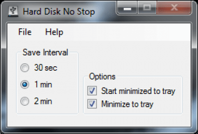 Screenshot of the application Hard Disk No Stop - #1