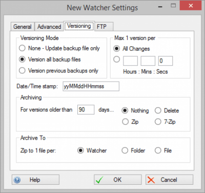 Screenshot of the application AutoVer - #4