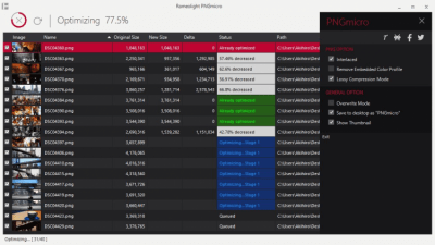 Screenshot of the application PNGmicro Portable - #1