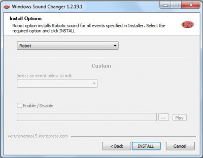 Screenshot of the application Windows Sound Changer - #1