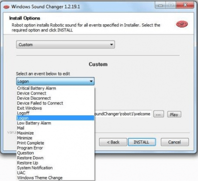 Screenshot of the application Windows Sound Changer - #2