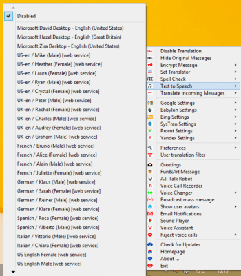 Screenshot of the application Clownfish for Skype - #4