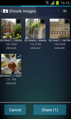 Screenshot of the application AVG Image Shrink & Share - #5