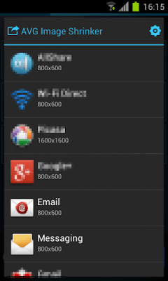 Screenshot of the application AVG Image Shrink & Share - #6