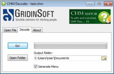 Screenshot of the application CHM Decoder - #2