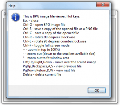 Screenshot of the application Simple BPG Image viewer - #1