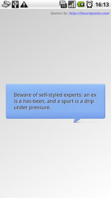 Screenshot of the application Quote of the Day - #1