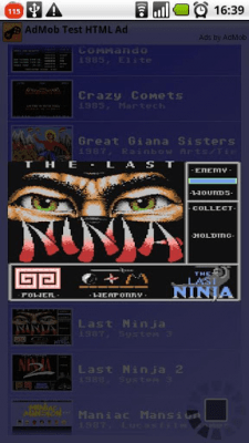 Screenshot of the application C64 Games Music Collection - #1