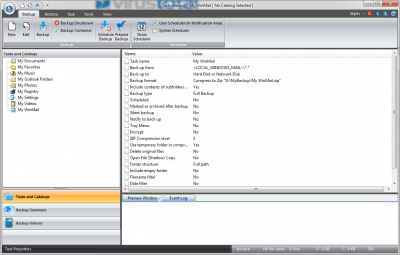 Screenshot of the application TurboBackup - #1